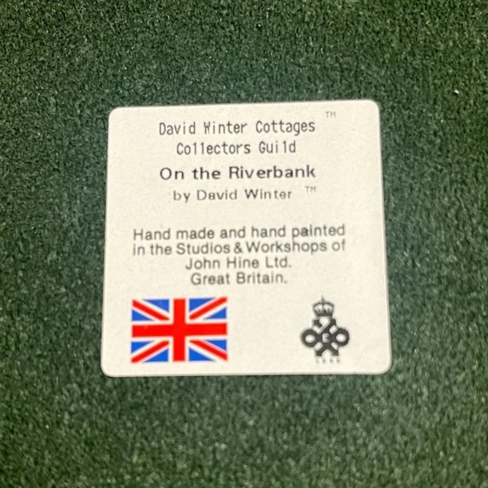 Vintage David‎ Winter Raised Relief On The Riverbank Plaque & Display Case